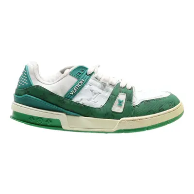 LOUIS VUITTON Sneaker Trainers Green Synthetic Mens UK 6