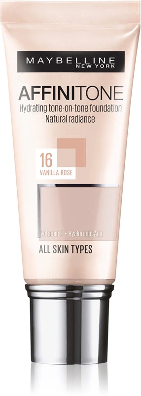 Maybelline Affinitone Hydrating Foundation HD Pigments 30ml - Shade 16 Pink Vanilla