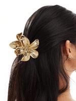 Elegant Metallic Flower Design Hair Claw, 2024 New Style Fashionable Hair Accessories for Women & Girls, Cute Lovely Hairwear...