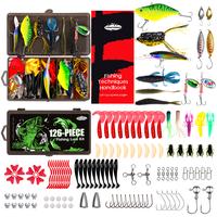126/153 Pcs Fishing Lures - 2025 New Tackle Box with Tackle Included, Fishing Kit with VIBs, Frogs, Minnows, Soft Baits, Hook...