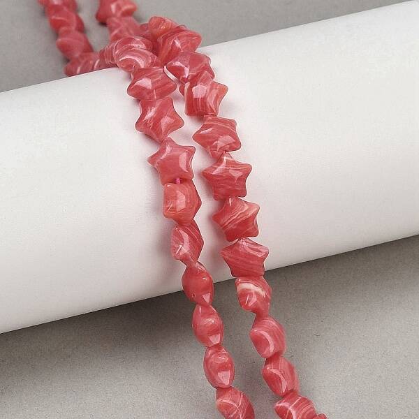 Synthetic Rhodochrosite Beads Strands
