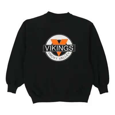 Vikings Smokey Valley Unbranded Sweatshirt - Small Black Cotton Blend