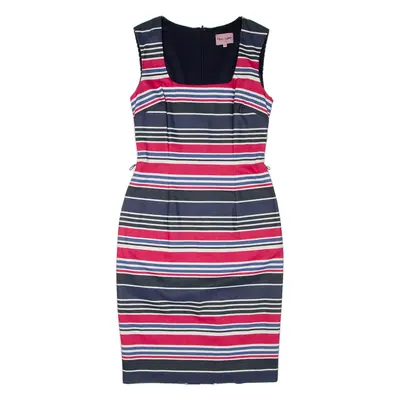 PHASE EIGHT Womens Pencil Dress Blue Striped Sleeveless Knee Length M