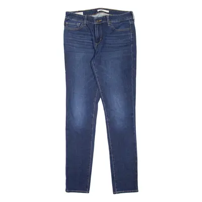 LEVI'S 711 BIG E Womens Jeans Blue Slim Skinny Stone Wash W29 L30