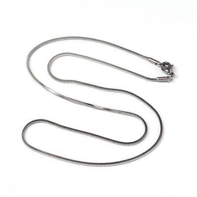 Non-Tarnish 304 Stainless Steel Square Snake Chains Necklaces