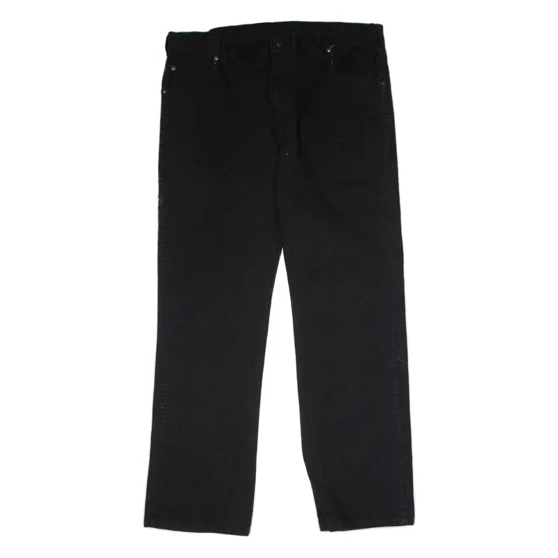 DICKIES Workwear Mens Canvas Trousers Black Regular Straight W38 L32