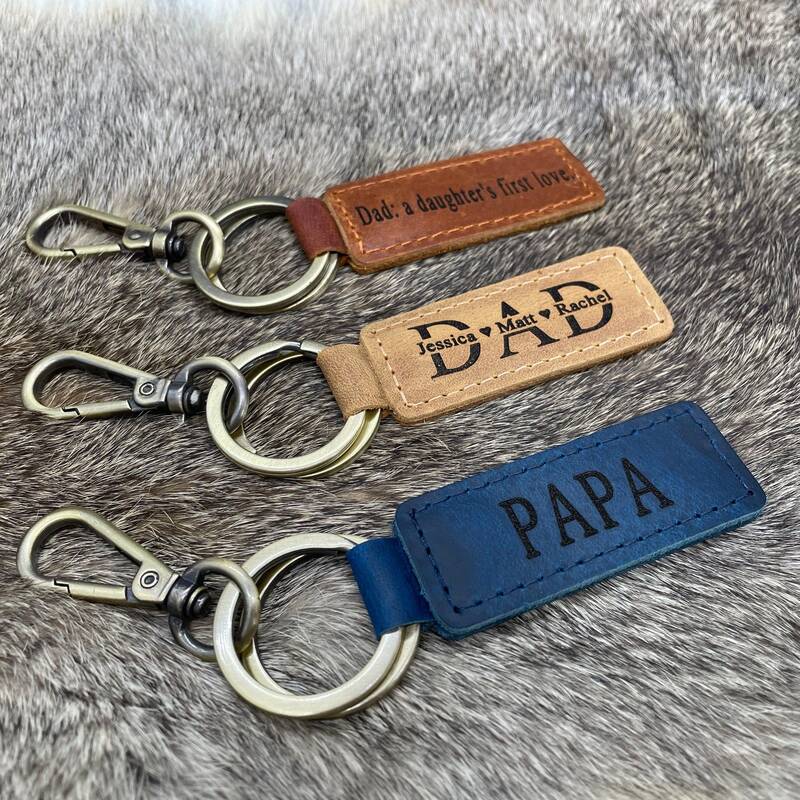 Set of 3 Keychains for Dad