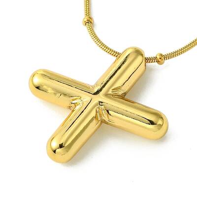 Ion Plating(IP) Initial Letter 304 Stainless Steel Pendant Necklaces