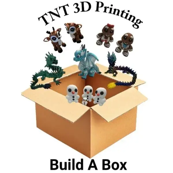 TNT 3D Live Build A Box - $20 to $200 Articulated Figures & 3D Printed Goodies for Home Décor DIY Ornaments Art Deco Style P...