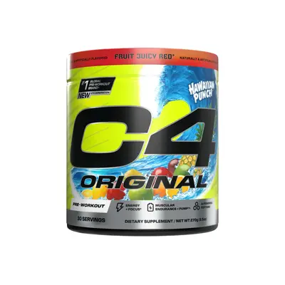 C4 Original Pre Workout Powder Hawaiian Punch Fruit Juicy Red - Sugar Free Preworkout Energy for Men & Women - 200mg Caffeine...