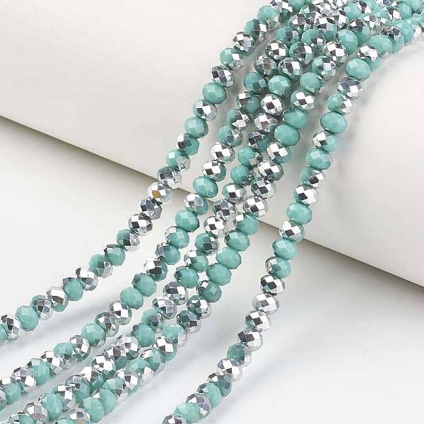 Electroplate Opaque Glass Beads Strands