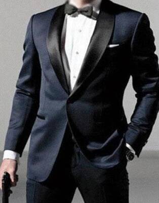 Daniel Craig Navy Blue Tuxedo