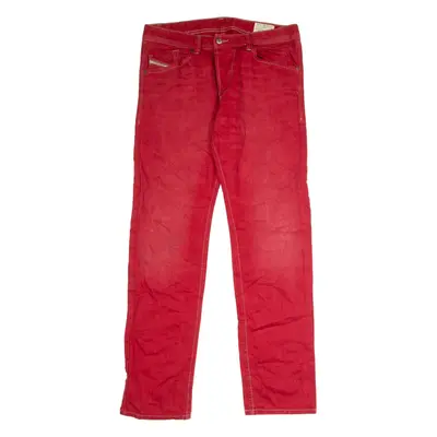 DIESEL Darron Mens Jeans Red Slim Tapered W32 L32