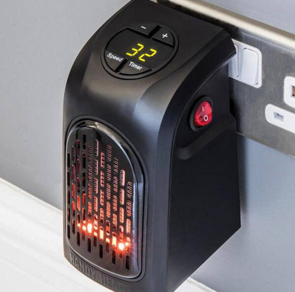 Portable Electric Wall Heater Plug and Play Heater Warmer Adjustable Thermostat Home