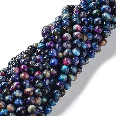Natural Rainbow Tiger Eye Beads Strands