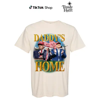 “Daddy’s Home” Patriotic Graphic T-Shirt, Unisex Soft Cotton Fit for Men For Women, Comfortable Casual Everyday Wear
