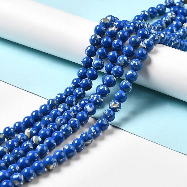 Synthetic Turquoise and Sea Shell Assembled Beads Strands