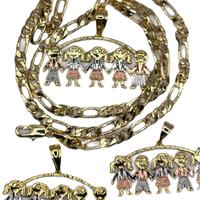 Gold Plated Chain and Pendant Set - 22\