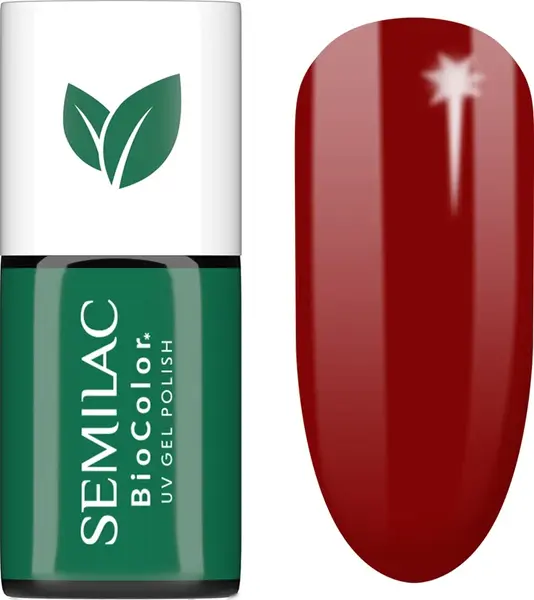 Semilac UV Hybrid BioColor Gel Nail Polish with UV/LED Lamp Color 721 Red Roses 7 ml