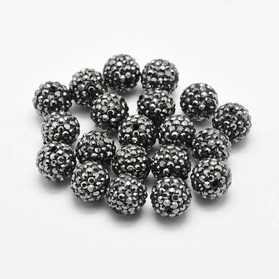 Handmade Polymer Clay Rhinestone Beads