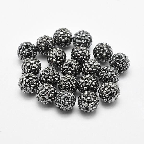 Handmade Polymer Clay Rhinestone Beads