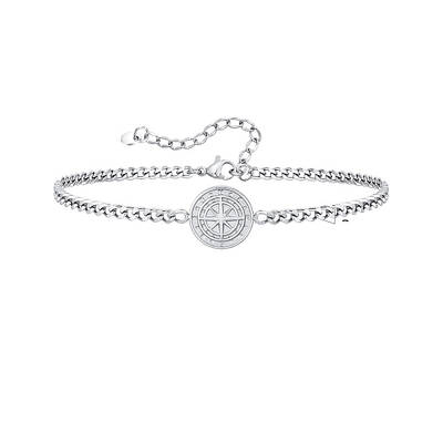 Stainless Steel Bracelet Stainless Steel Grinding Chain Surface Compass Bracelets