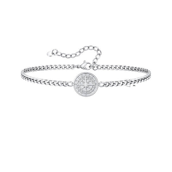 Stainless Steel Bracelet Stainless Steel Grinding Chain Surface Compass Bracelets