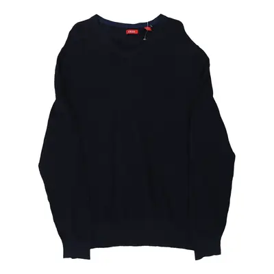Izod Jumper - Large Navy Cotton