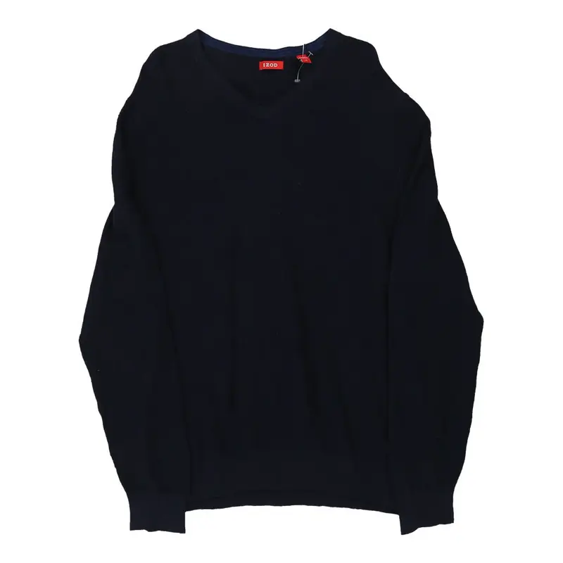 Izod Jumper - Large Navy Cotton