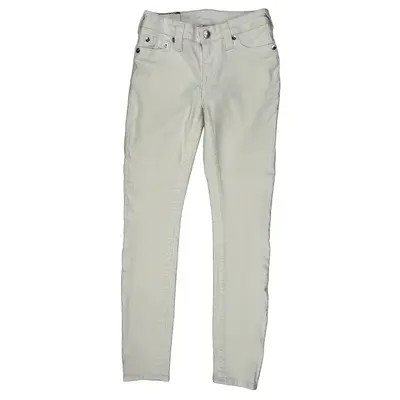 Rhinestones True Religion Skinny Jeans - 26W UK 4 White Cotton Blend