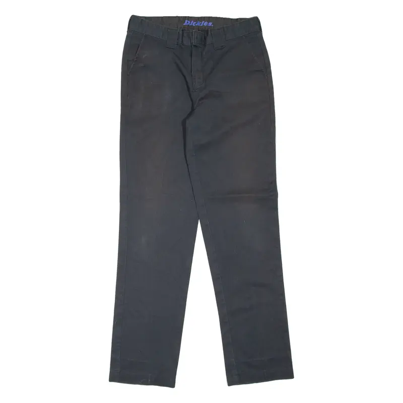 DICKIES Workwear Womens Trousers Black Slim Tapered W28 L30