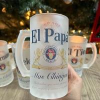 Beer mug 16oz Drinkware Cup Bottles Reusable father’s day gift bday gift regalo de dĂa del padre, cumpleaños etc