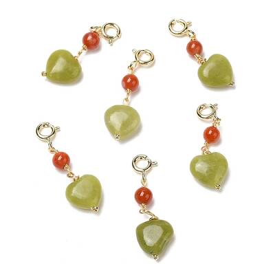 Natural Agate Heart Pendant Decorations