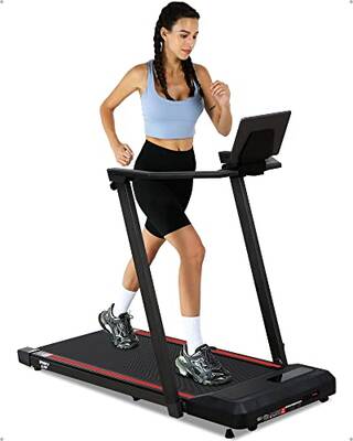 Garvee 0.6-7.5 MPH Folding Treadmill, Space-Saving 265 LBS Weight Limit - Grey