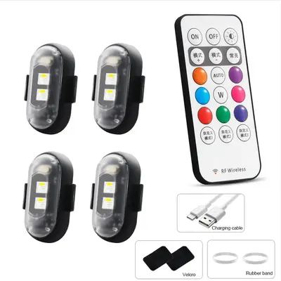 RGB Led Aircraft Strobe lights Motorcycle Lights LED Flash Position Wireless Light Aircraft Airplane Helicopter Warning Light...