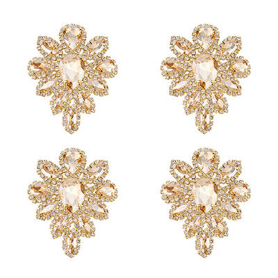Teardrop Shape Alloy Rhinestone Appliques