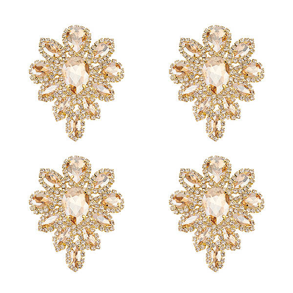 Teardrop Shape Alloy Rhinestone Appliques