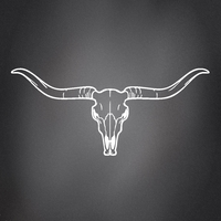 Long Horn Cow Skull Car/Truck Vinyl Decal