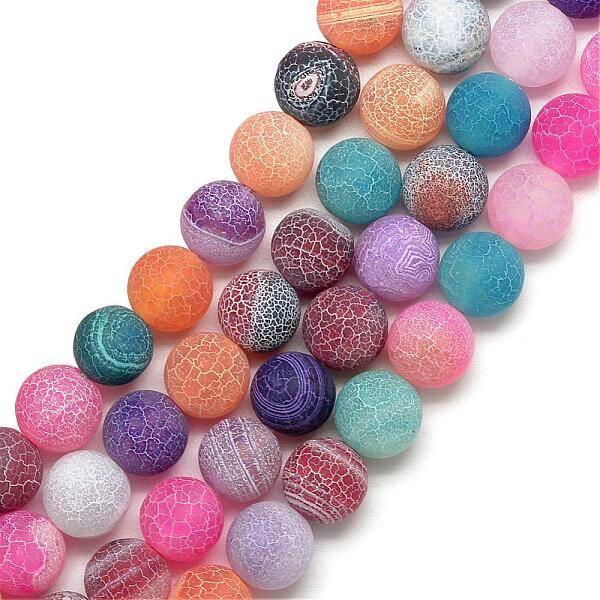 Natural Weathered Agate Bead Strands