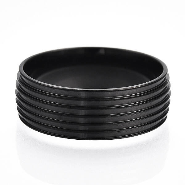 201 Stainless Steel Grooved Finger Ring Settings