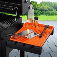 Silicone Grill Mat for Blackstone, Large Silicone Griddle Tools Mat with Drip Pad, Heat Resistant BBQ Grill Tool Rest & Side ...