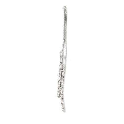 Brass Micro Pave Clear Cubic Zirconia Big Pendants