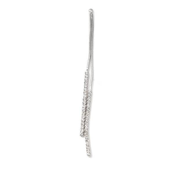 Brass Micro Pave Clear Cubic Zirconia Big Pendants