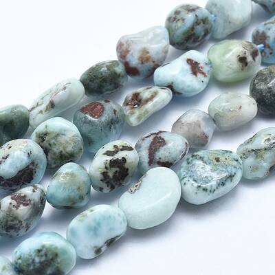 Natural Larimar Bead Strands