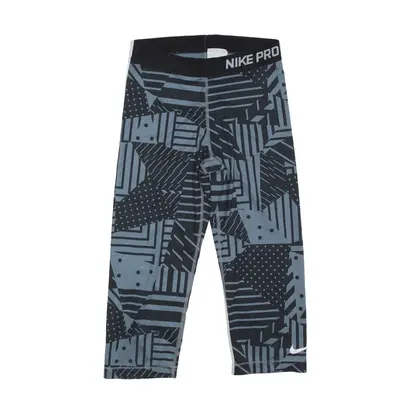 NIKE 3/4 Leggings Crazy Pattern Track Pants Grey Skinny Womens S W22 L20