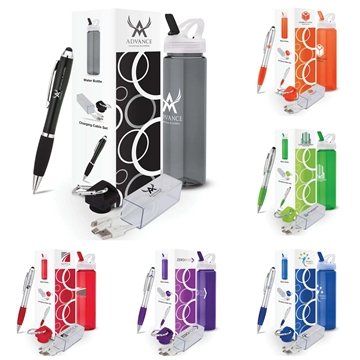 100 Custom Salon 3-Piece Trade Show Gift Set - Multi-Charging & ...