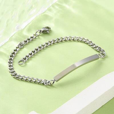 304 Stainless Steel Curb Chain Link Bracelets