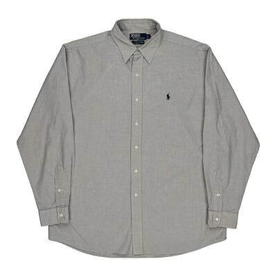 Lowell Sport Polo By Ralph Lauren Checked Shirt - Large Black Cotton