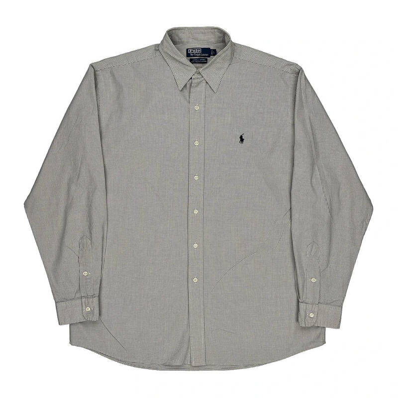 Lowell Sport Polo By Ralph Lauren Checked Shirt - Large Black Cotton
