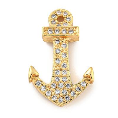 Brass Micro Pave Clear Cubic Zirconia Pendants